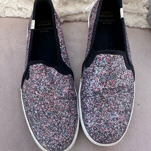 Kate Spade Multicolor Glitter Slip-Ons